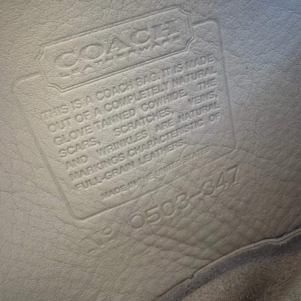 Coach Cream Leather Round Crossbody Bag